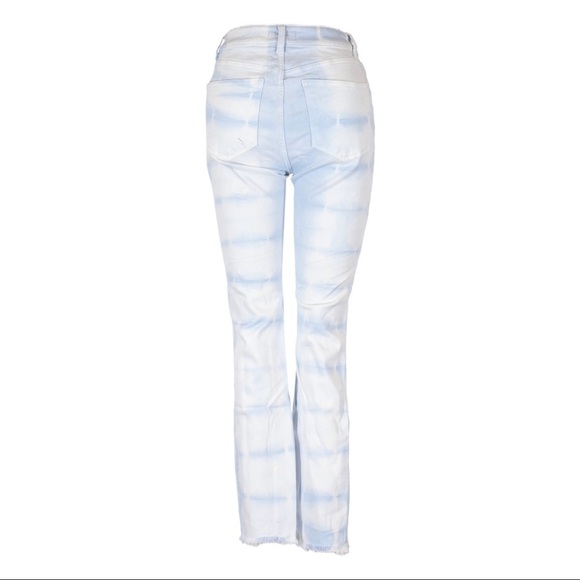 DL1961 Farrow Crop High Rise Skyway Tie Dye Instasculpt Skinny Jeans Size 26 - Picture 3 of 15